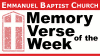 Memory Verse of the Week